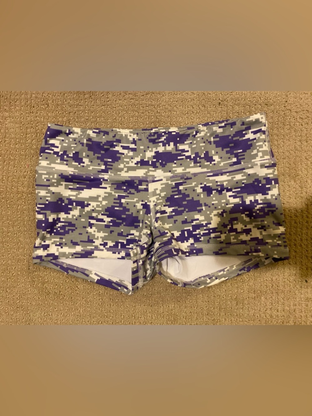 Fleo Purple & Gray Digital Camo Shorts
